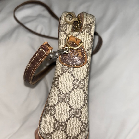 Vintage Gucci GG Monogram Supreme Sherry Web Ophidia Camera Crossbody Bag - Picture 4 of 8